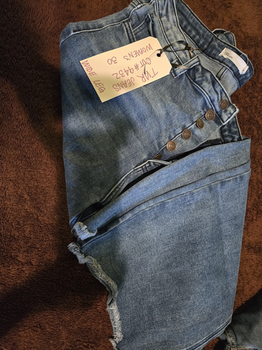 TNR High-Rise Button-Fly Women's Blue Jeans